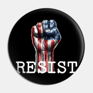 Resist USA Protest Fist Pin