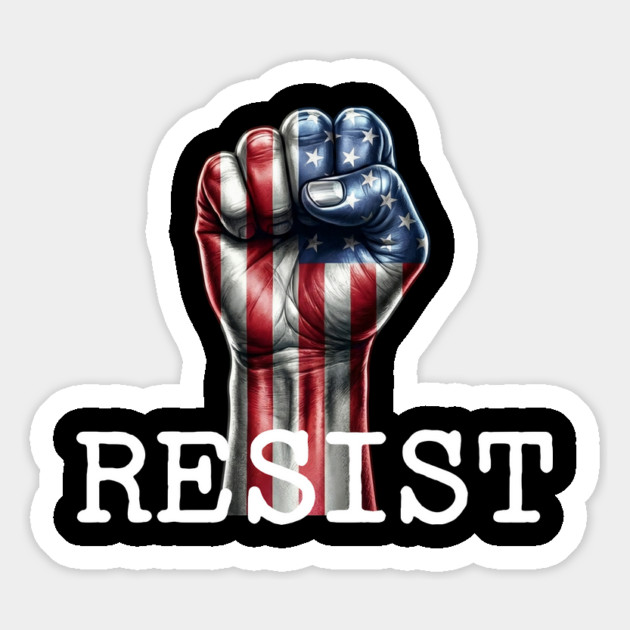 Resist USA Protest Fist Magnet by UrbanLifeApparel