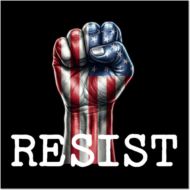 Resist USA Protest Fist Wall Art by UrbanLifeApparel