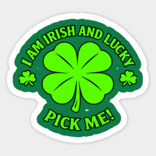 Irish and Lucky Sticker