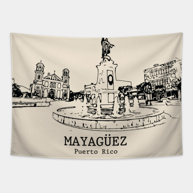 Mayagüez - Puerto Rico Tapestry by Lakeric