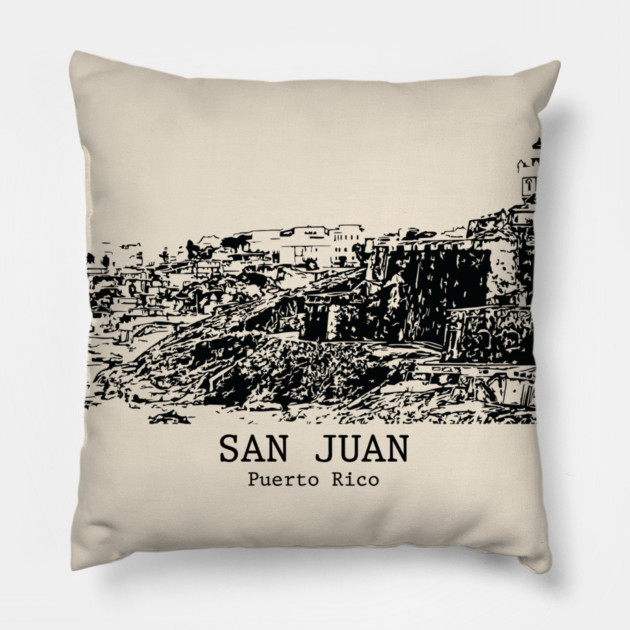 San Juan - Puerto Rico Pillow by Lakeric