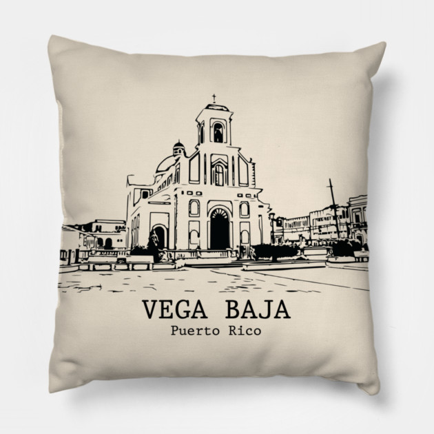 Vega Baja - Puerto Rico Pillow by Lakeric