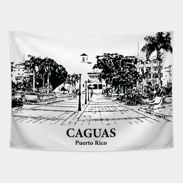 Caguas - Puerto Rico Tapestry by Lakeric