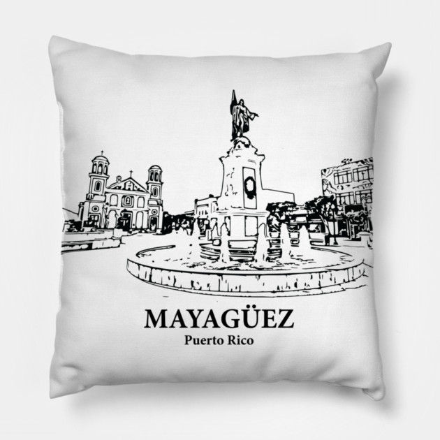 Mayagüez - Puerto Rico Pillow by Lakeric
