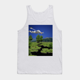 Attack From The Space Fabric Rip Tank Top