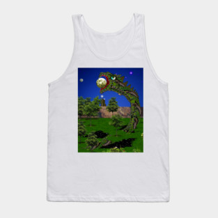 Planet Eating Worm Dragon Tank Top