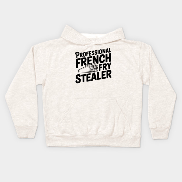Professional French Fry Stealer Kids Hoodie by Frank Ring