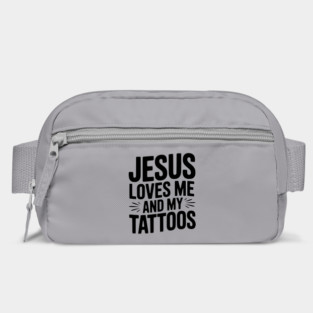 Jesus Loves Me and My Tattoos Bag