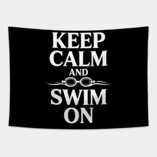 Keep Calm and Swim On Tapestry