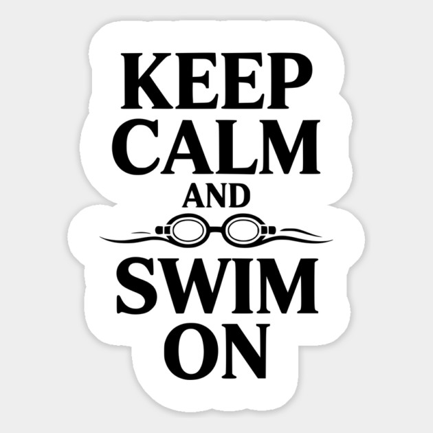 Keep Calm and Swim On Magnet by Frank Ring