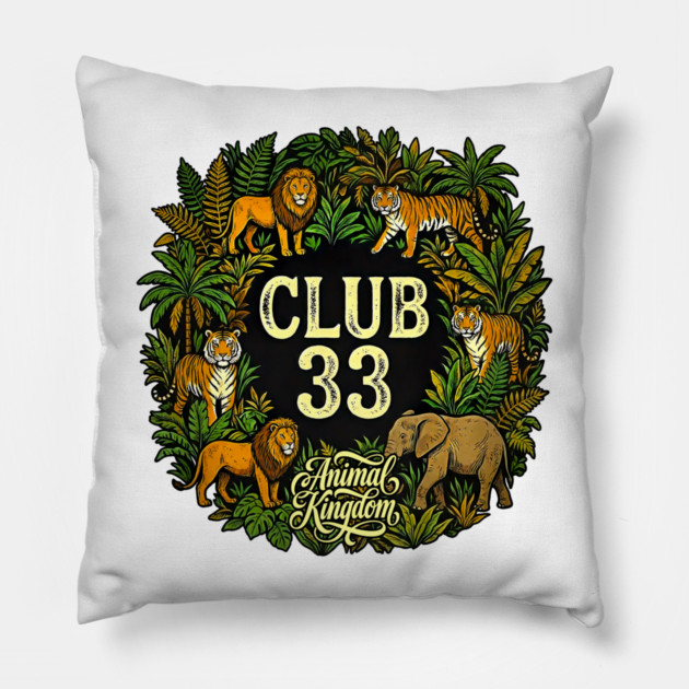 Animal Kingdom Club 33 Orlando Florida Exclusive Print Pillow by Joaddo