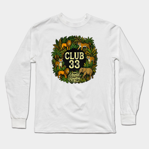 Animal Kingdom Club 33 Orlando Florida Exclusive Print Long Sleeve T-Shirt by Joaddo