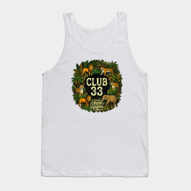 Animal Kingdom Club 33 Orlando Florida Exclusive Print Tank Top by Joaddo