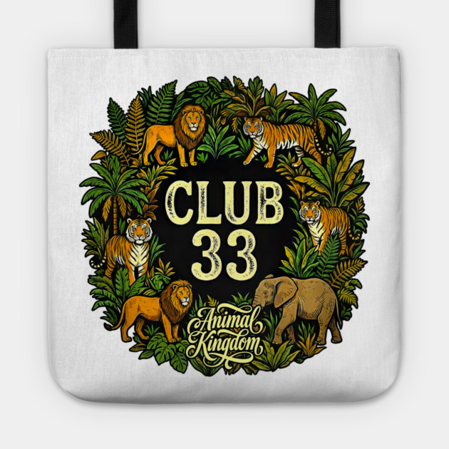 Animal Kingdom Club 33 Orlando Florida Exclusive Print Tote by Joaddo