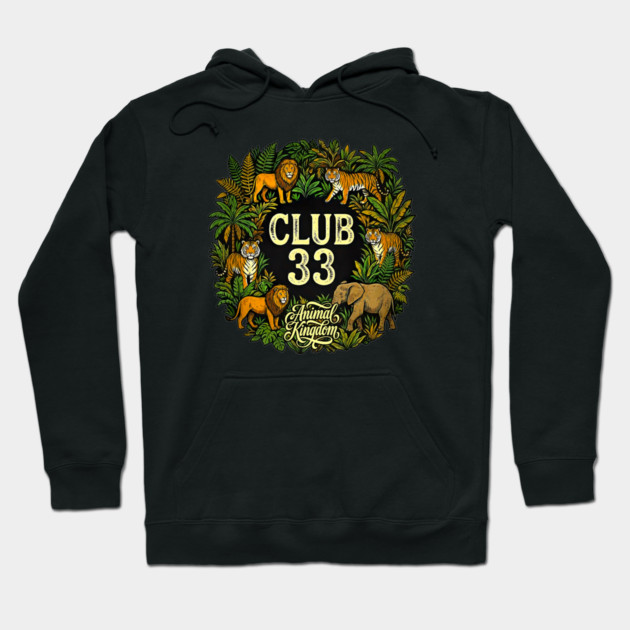 Animal Kingdom Club 33 Orlando Florida Exclusive Print Hoodie by Joaddo