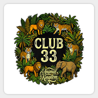 Animal Kingdom Club 33 Orlando Florida Exclusive Print Magnet