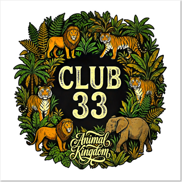 Animal Kingdom Club 33 Orlando Florida Exclusive Print Wall Art by Joaddo