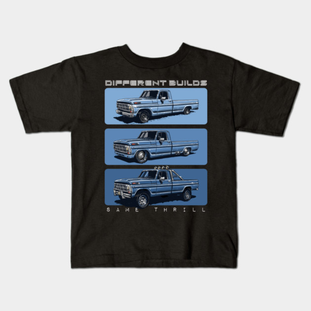 FORD TRUCK BUILD Kids T-Shirt by monsalveautos