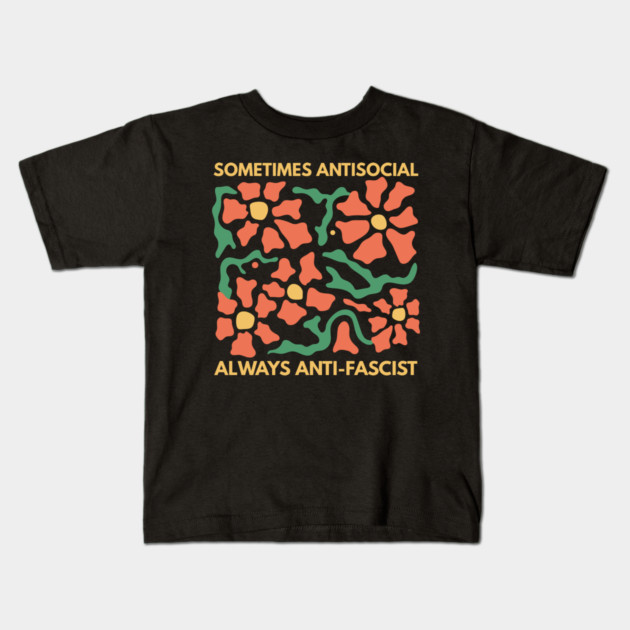 Anti Social Anti Fascist Kids T-Shirt by The WYLD Tribe