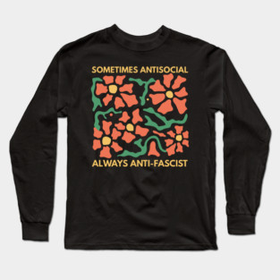 Anti Social Anti Fascist Long Sleeve T-Shirt