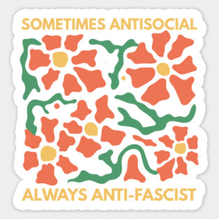 Anti Social Anti Fascist Sticker