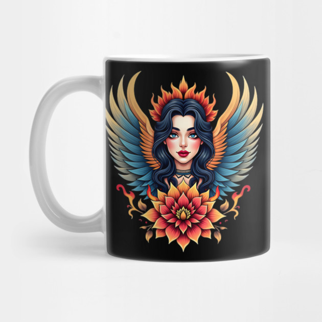 Traditional Winged Woman Tattoo Art by animegirlnft