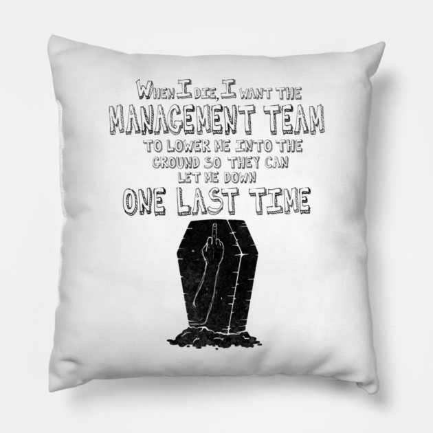 "The Final Performance Review Light" Pillow by Designed By Marty