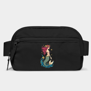Neo Traditional Mermaid Tattoo Design Bag