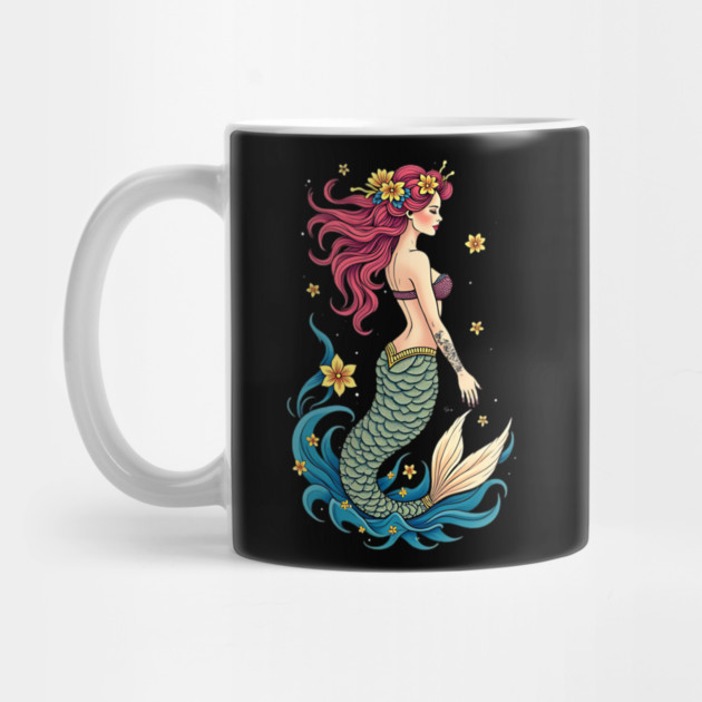 Neo Traditional Mermaid Tattoo Design by animegirlnft