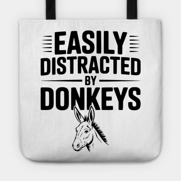 Easily Distracted by Donkeys Tote by Frank Ring
