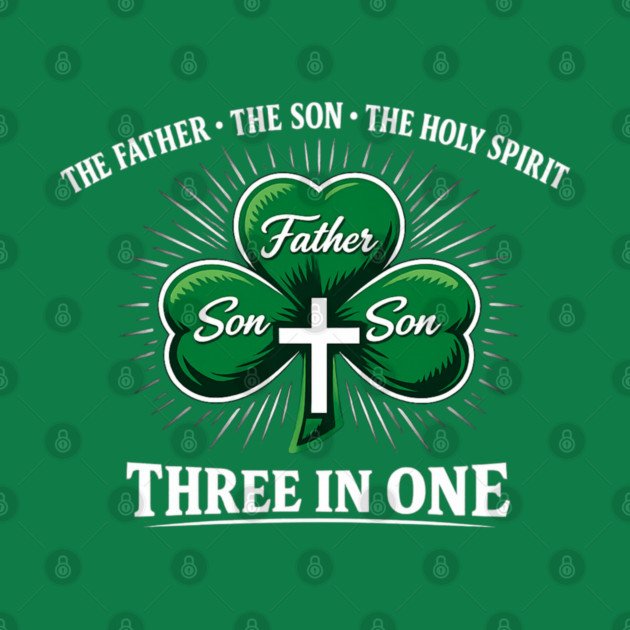 Three in One Trinity Clover – Christian St. Patrick’s Day Shirt by CrazyGirl