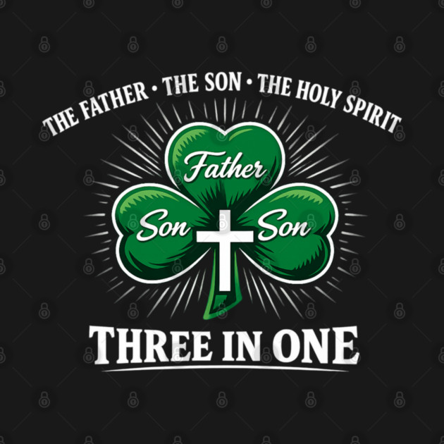 Three in One Trinity Clover – Christian St. Patrick’s Day Shirt by CrazyGirl