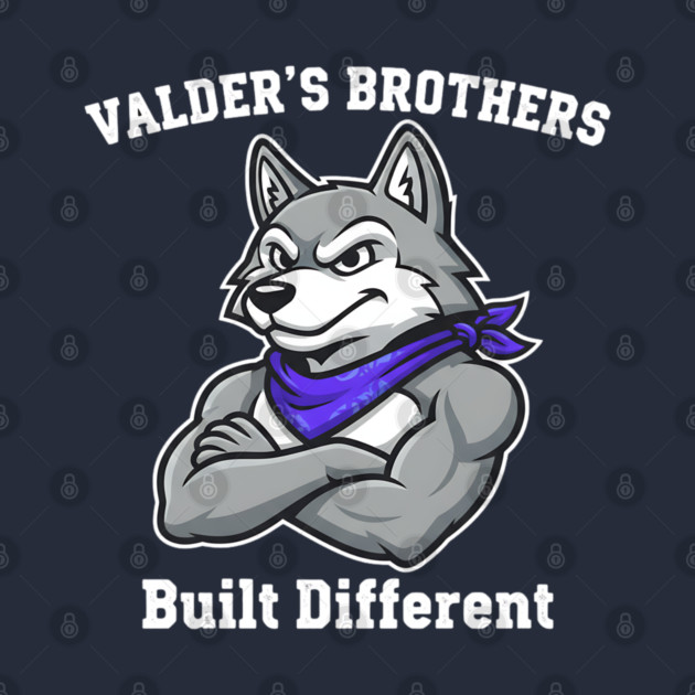 Valder’s Brothers – Built Different Alpha Wolf Gym T-Shirt by Valder’s Brothers