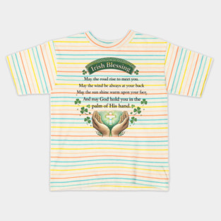 Irish Blessing Faith Shirt – May God Hold You in the Palm of His Hand Kids T-Shirt