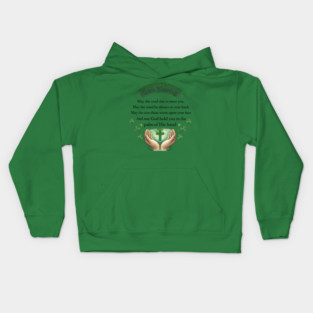 Irish Blessing Faith Shirt – May God Hold You in the Palm of His Hand Kids Hoodie