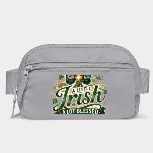 A Little Irish, A Lot Blessed – Christian St. Patrick’s Day Shamrock Cross Shirt Bag