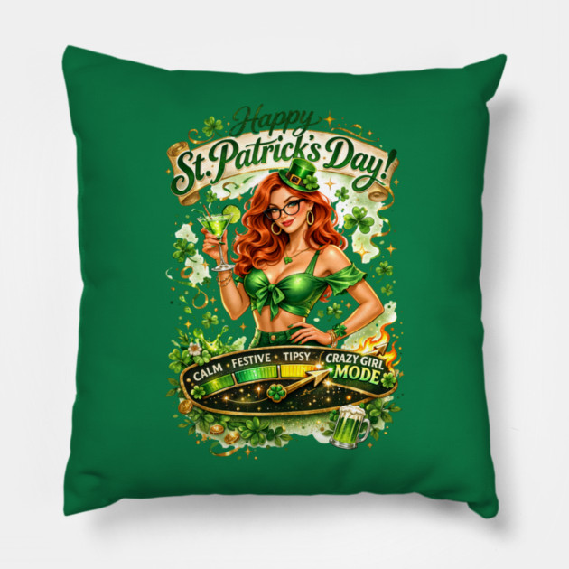 Irish Crazy Girl Pillow by CrazyGirl