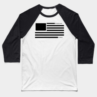 Censored US Flag Redacted Bars Baseball T-Shirt