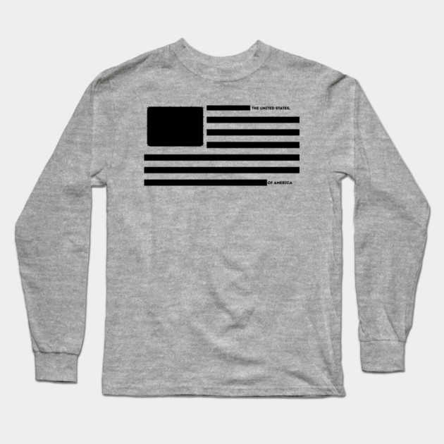 Censored US Flag Redacted Bars Long Sleeve T-Shirt by The WYLD Tribe