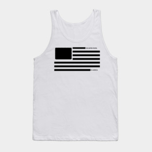 Censored US Flag Redacted Bars Tank Top