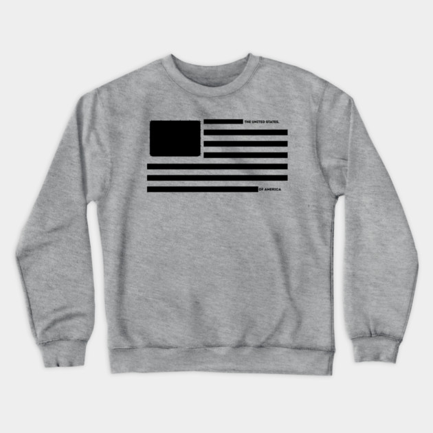 Censored US Flag Redacted Bars Crewneck Sweatshirt by The WYLD Tribe