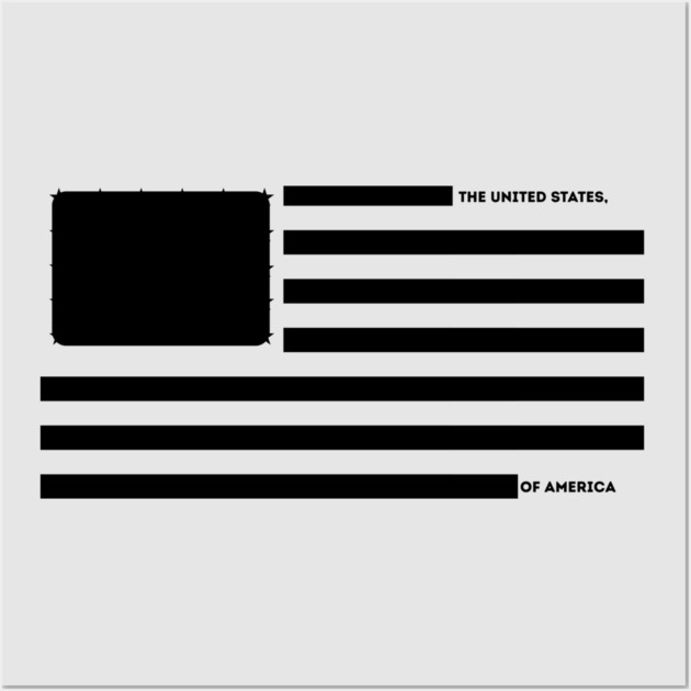 Censored US Flag Redacted Bars Wall Art by The WYLD Tribe