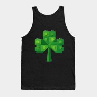 Building Blocks Shamrock St Patricks Day Tank Top