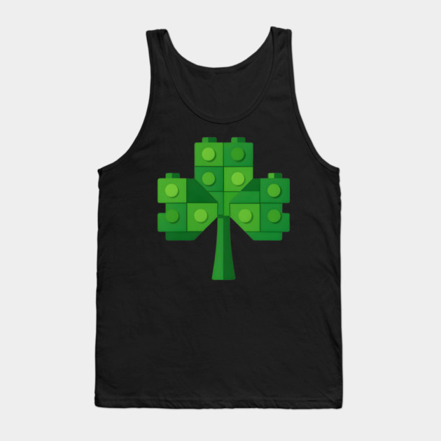 Building Blocks Shamrock St Patricks Day Tank Top by The WYLD Tribe