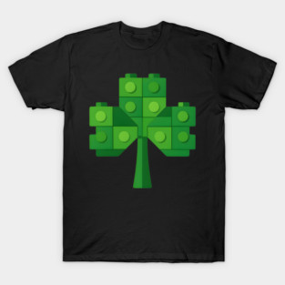 Building Blocks Shamrock St Patricks Day T-Shirt