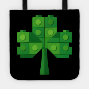 Building Blocks Shamrock St Patricks Day Tote
