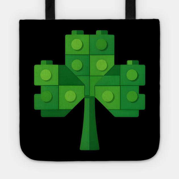 Building Blocks Shamrock St Patricks Day Tote by The WYLD Tribe
