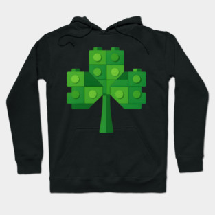 Building Blocks Shamrock St Patricks Day Hoodie