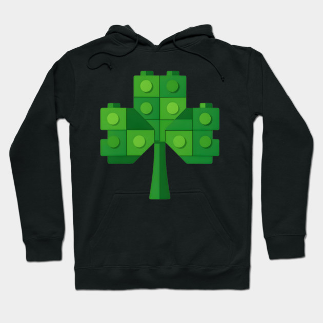 Building Blocks Shamrock St Patricks Day Hoodie by The WYLD Tribe